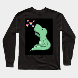 Pansexual Pride Dinosaur Long Sleeve T-Shirt